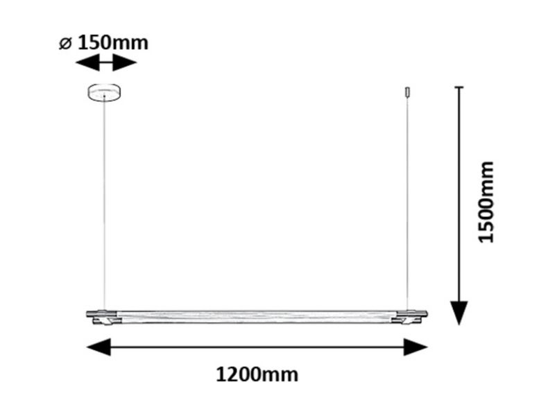 Lampa wisząca Rabalux Nivaro 1695 czarno-biała minimalistyczna wbudowany LED 28W 1 szt.