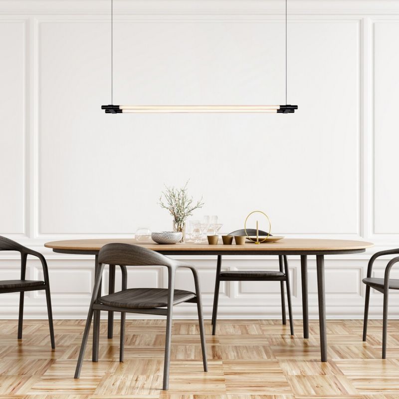 Lampa wisząca Rabalux Nivaro 1695 czarno-biała minimalistyczna wbudowany LED 28W 1 szt.