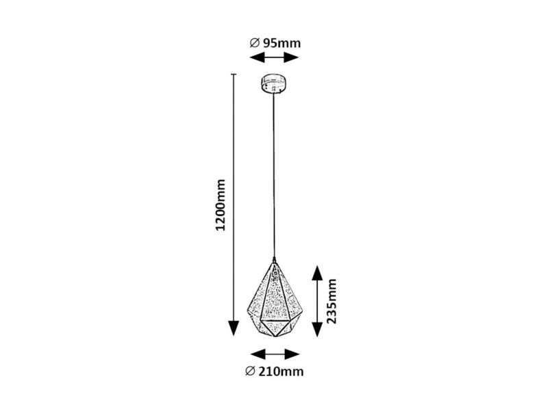 Lampa wisząca Rabalux NORAH złoto-przezroczysta 1xE14x40W wym:120x21x21cm IP20 -1 szt.