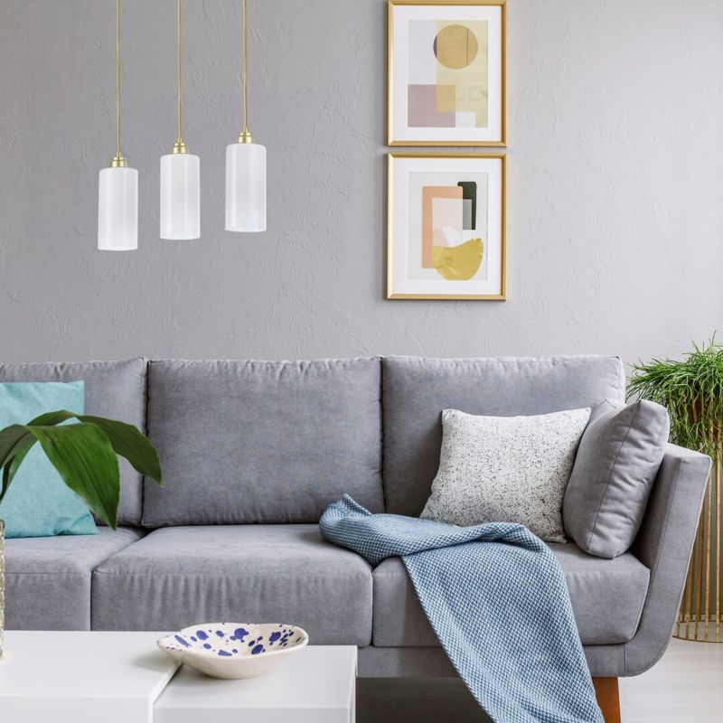 Lampa wisząca Rabalux Panthea złoto-biała wym: 170 x 50 x 10 cm 3xE27 x  1 szt.