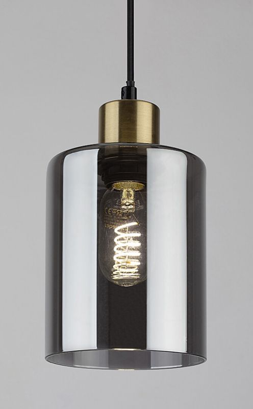Lampa wisząca Rabalux PEREZ czarny matowa-dymiona 1xE27x40W IP20 wym:120x13x13cm - 1 szt.