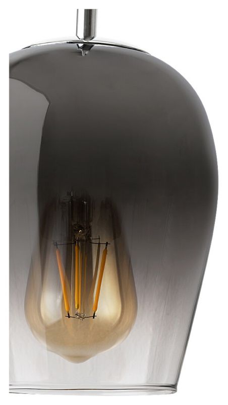 Lampa wisząca Rabalux Petunia chromowana szkło dymne 1xE27x15W IP20 wym:130x14x14cm - 1 szt.