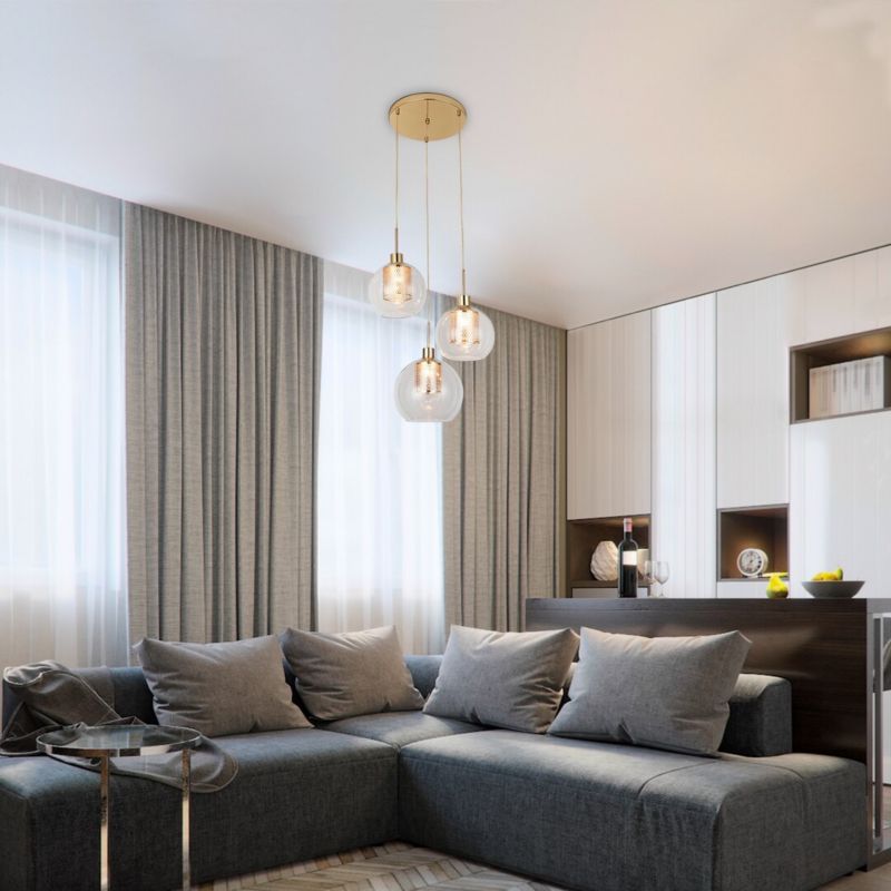 Lampa wisząca Rabalux Philana złoto-przezroczysta glamour 3xE27 x 60W 1 szt.