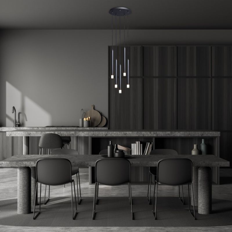 Lampa wisząca Rabalux Ramira 3606 czarno-przezroczysty nowoczesna 5xG9 x 1 szt.