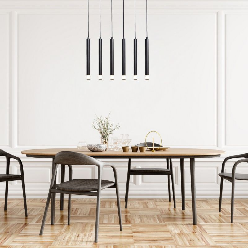 Lampa wisząca Rabalux Ramira 3620 czarno-przezroczysty nowoczesna 6xG9 x 1 szt.
