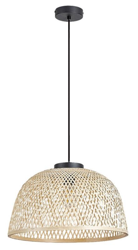 Lampa wisząca Rabalux Rattan czarno-naturalna wym: 120 x 40,5 x 40,5 cm 1xE27 x  1 szt.