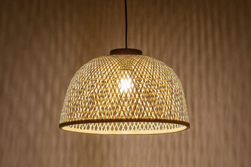 Lampa wisząca Rabalux Rattan czarno-naturalna wym: 120 x 40,5 x 40,5 cm 1xE27 x  1 szt.