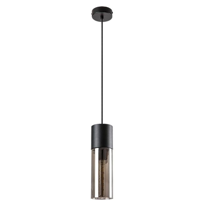 Lampa wisząca Rabalux Ronno czarna-kolor dymny 1xE27x40W wym:120x9x9cm IP20 -1 szt.