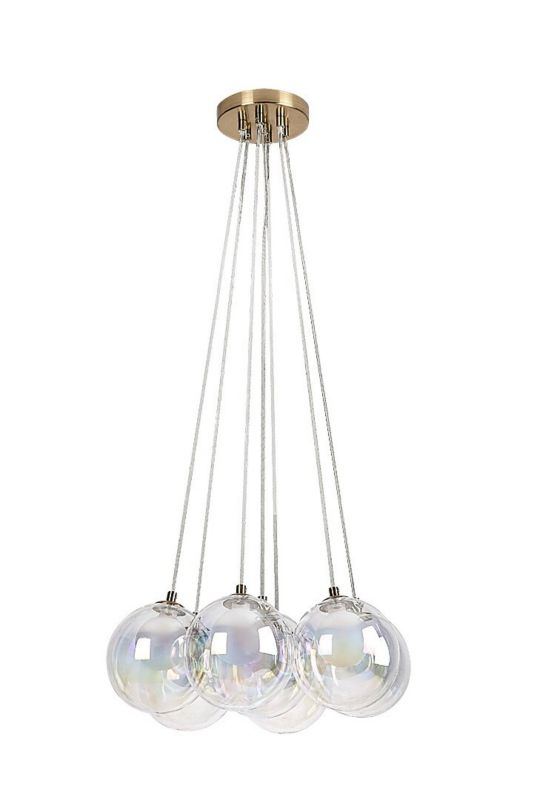 Lampa wisząca Rabalux Rosehip szampańsko-wielokolorowy wym: 150 x 45 x 45 cm 7xG9 x  1 szt.