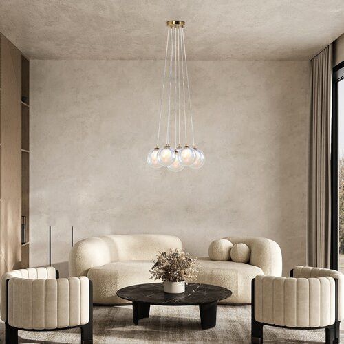Lampa wisząca Rabalux Rosehip szampańsko-wielokolorowy wym: 150 x 45 x 45 cm 7xG9 x  1 szt.