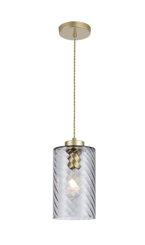 Lampa wisząca Rabalux Sheila 2282 złoto-szkło dymne nowoczesna 1xE27 x 1 szt.