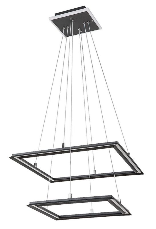 Lampa wisząca Rabalux Sidona 2432 czarno-biała nowoczesna wbudowany LED 48W 1 szt.