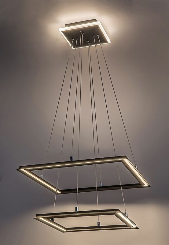 Lampa wisząca Rabalux Sidona 2432 czarno-biała nowoczesna wbudowany LED 48W 1 szt.