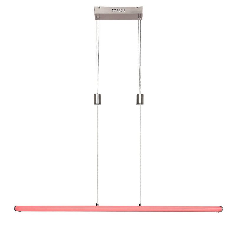 Lampa wisząca Rabalux Temperius 0117 chrom satynowany-biała pilot wbudowany LED 24W 1 szt.
