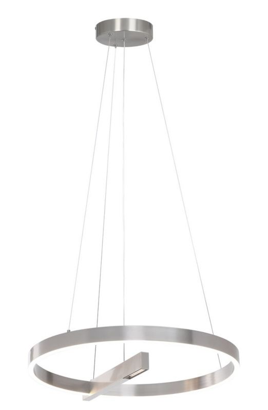 Lampa wisząca Rabalux Thrac 2234 szczotkowane aluminiowo-biała ring wbudowany LED 40W 1 szt.
