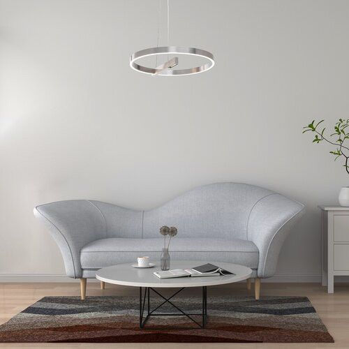 Lampa wisząca Rabalux Thrac 2234 szczotkowane aluminiowo-biała ring wbudowany LED 40W 1 szt.