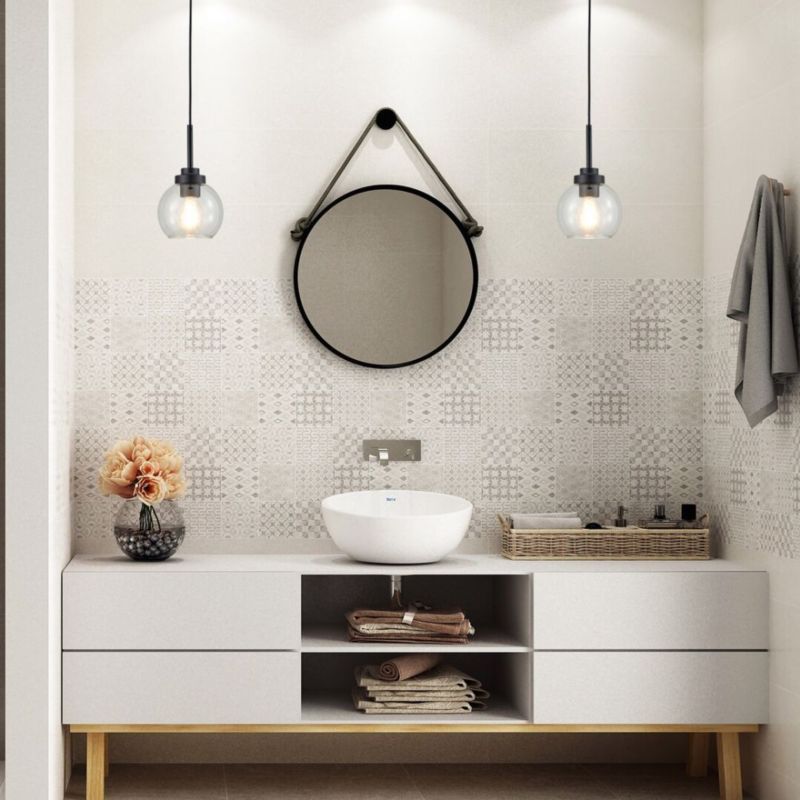 Lampa wisząca Rabalux Tirina 0060 czarny matowa-przezroczysty szerokość 15 cm 1xE27 x 15W 1 szt.