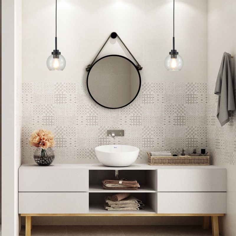 Lampa wisząca Rabalux Tirina 0060 czarny matowa-przezroczysty szerokość 15 cm 1xE27 x 15W 1 szt.