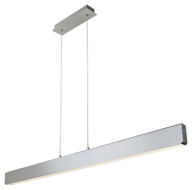 Lampa wisząca Rabalux Tithania szczotkowane aluminiowo-biała wym: 120 x 120 x 8 cm wbudowany LED 24W 1 szt.