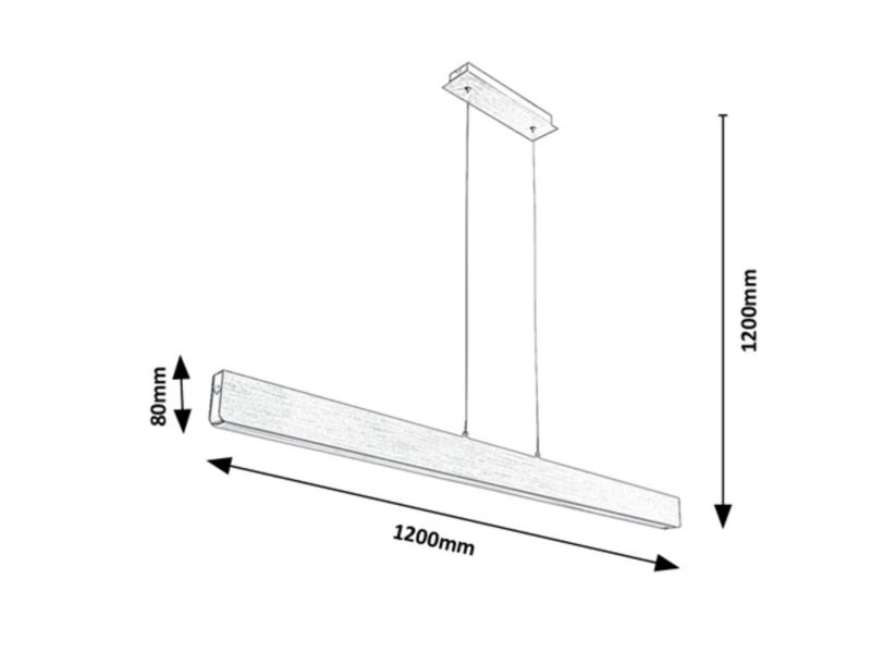 Lampa wisząca Rabalux Tithania szczotkowane aluminiowo-biała wym: 120 x 120 x 8 cm wbudowany LED 24W 1 szt.
