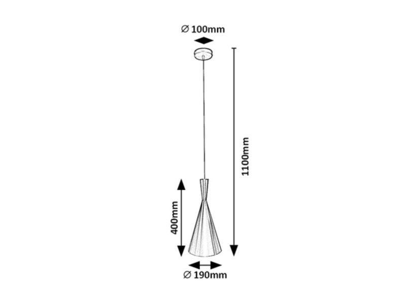 Lampa wisząca Rabalux Trincola czarno-srebrna 1xE27x40W wym:110x19x19cm IP20 -1 szt.