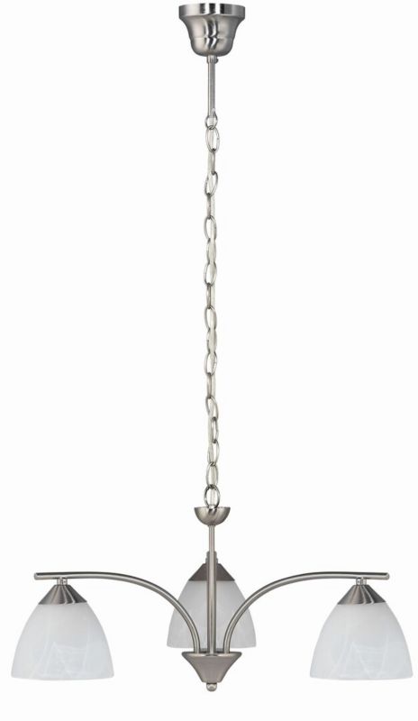 Lampa wisząca Rabalux Tristan chrom satynowany-białe szkło alabastrowe wym: 90 x 59 x 59 cm 3xE14 x  1 szt.