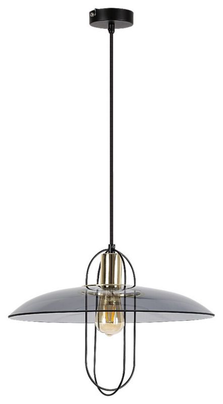 Lampa wisząca Rabalux Vida 0004 czarna-kolor dymny industrialna 1xE27 x 1 szt.