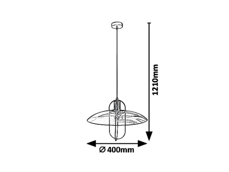 Lampa wisząca Rabalux Vida 0004 czarna-kolor dymny industrialna 1xE27 x 1 szt.