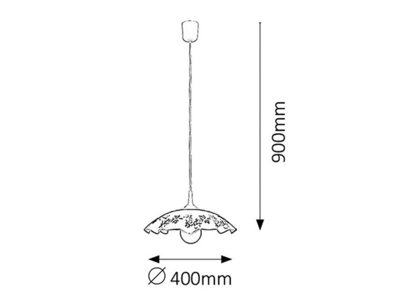 Lampa wisząca Rabalux Vino biało-pomarańczowa  1xE27x60W wym:90x40x40cm IP20 -1 szt.