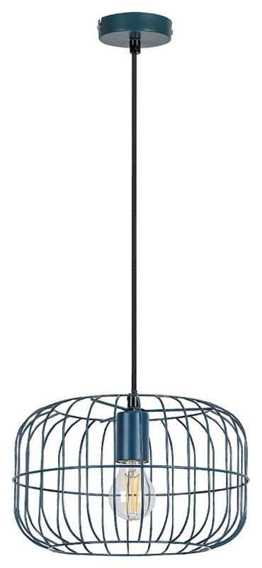 Lampa wisząca Rabalux Xenia 9190 niebieska industrialna 1xE27 x 1 szt.