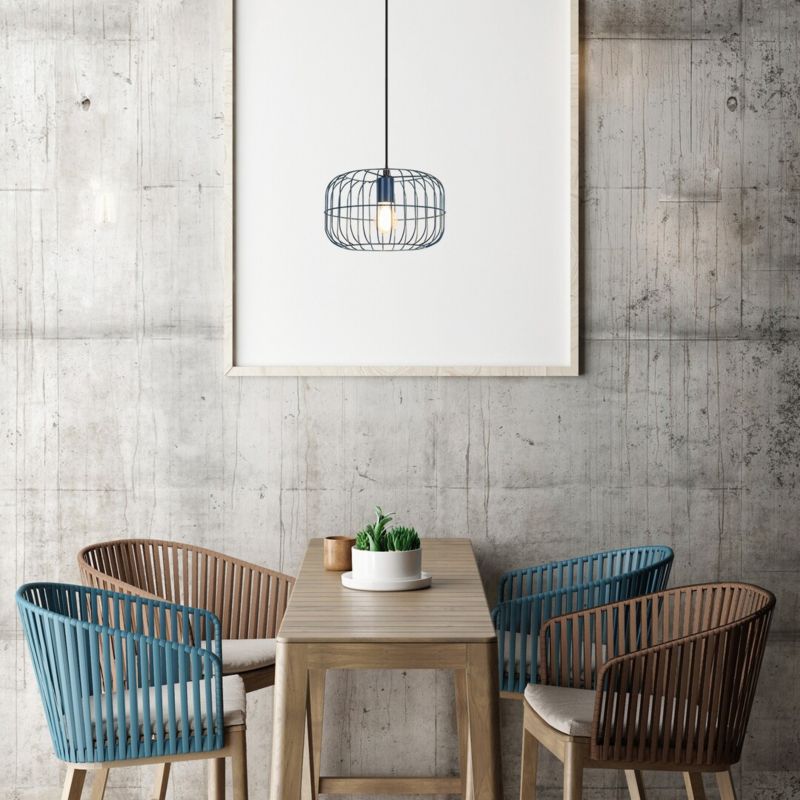 Lampa wisząca Rabalux Xenia 9190 niebieska industrialna 1xE27 x 1 szt.