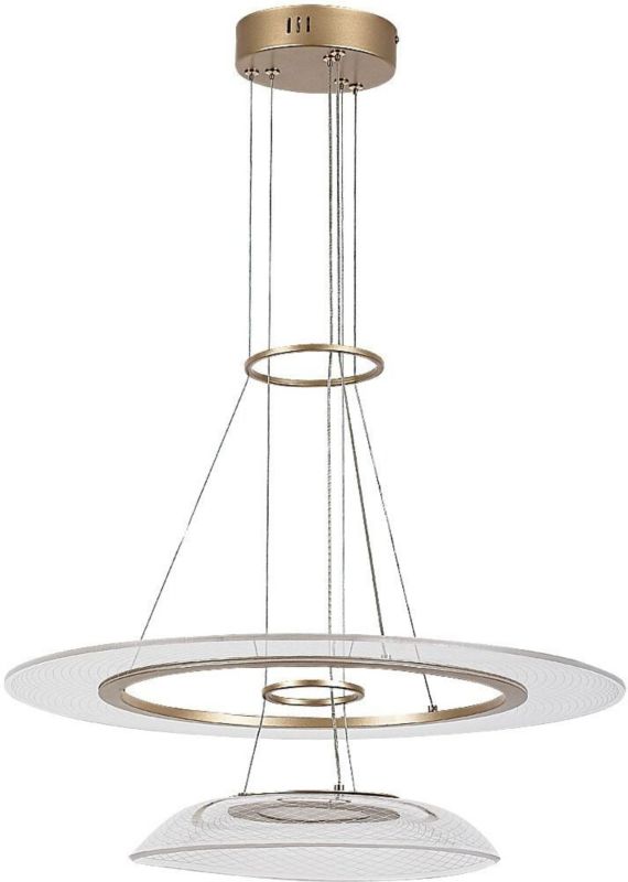 Lampa wisząca Rabalux Zofrael złota 2x36W LED, metal/akryl, IP20, 1 szt.