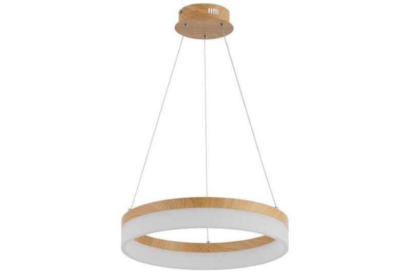 Lampa wisząca Reality Cornelia 3805 jasne drewno 40 cm szerokości wbudowany LED 24W 1 szt.