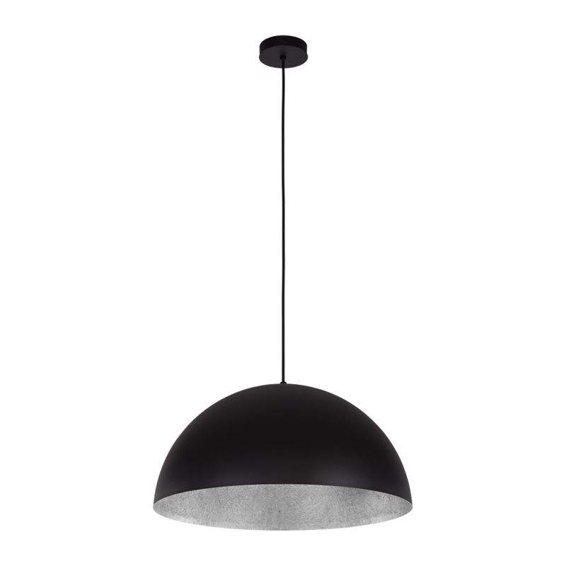Lampa Wisząca średnica 90cm SPOT Light 1xE27 Max.60W  Czarny Klosz ze Srebrnym Wnętrzem, Polski Producent, 1 szt.