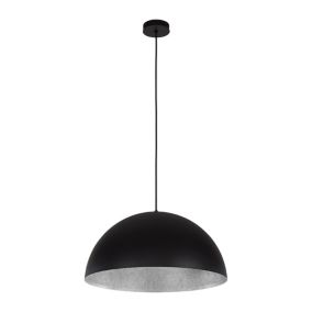 Lampa Wisząca średnica 90cm SPOT Light 1xE27 Max.60W  Czarny Klosz ze Srebrnym Wnętrzem, Polski Producent, 1 szt.