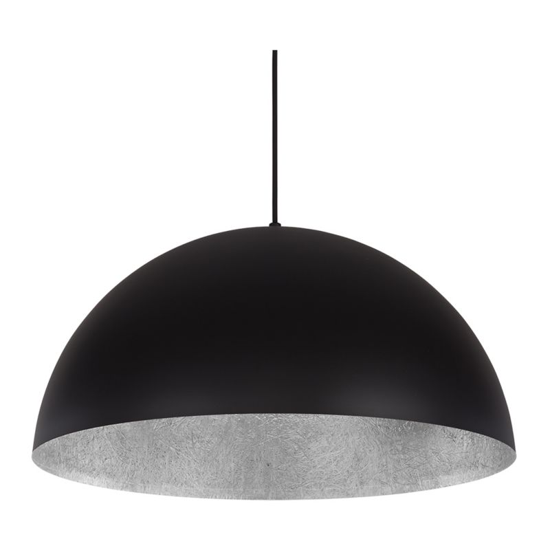 Lampa Wisząca średnica 90cm SPOT Light 1xE27 Max.60W  Czarny Klosz ze Srebrnym Wnętrzem, Polski Producent, 1 szt.