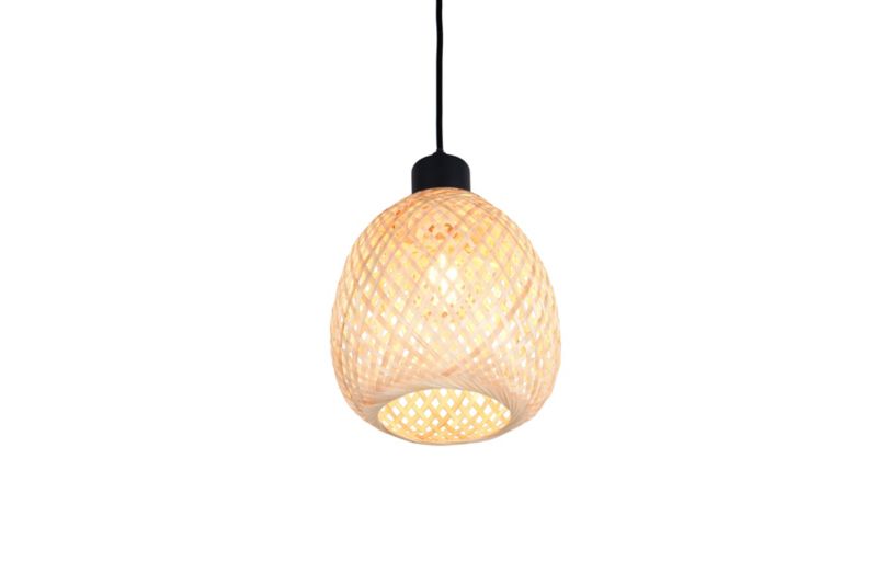 Lampa wisząca RL Amelie 7458 jasne drewno-czarny mat boho 1xE27 x 1 szt.