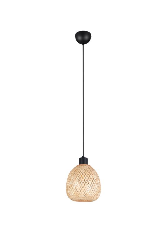Lampa wisząca RL Amelie 7458 jasne drewno-czarny mat boho 1xE27 x 1 szt.
