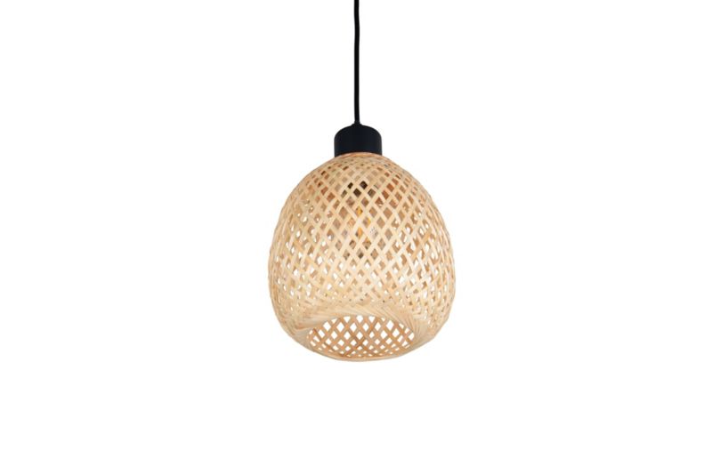 Lampa wisząca RL Amelie 7458 jasne drewno-czarny mat boho 1xE27 x 1 szt.