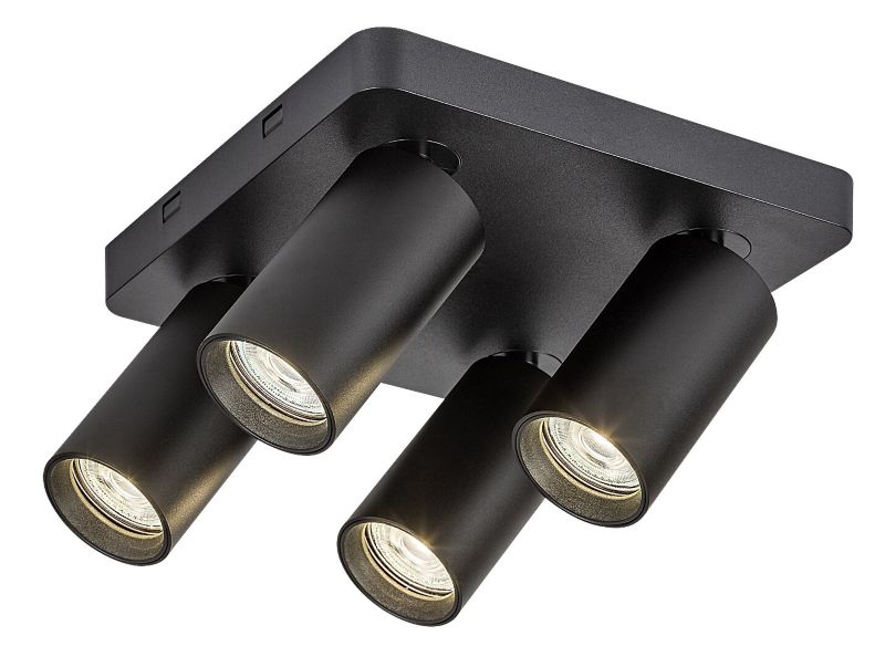 Lampa wisząca ruchome reflektorki Rabalux Yorli czarna 4xGU10x7W IP20 wym:13,5x22x22cm - 1 szt.