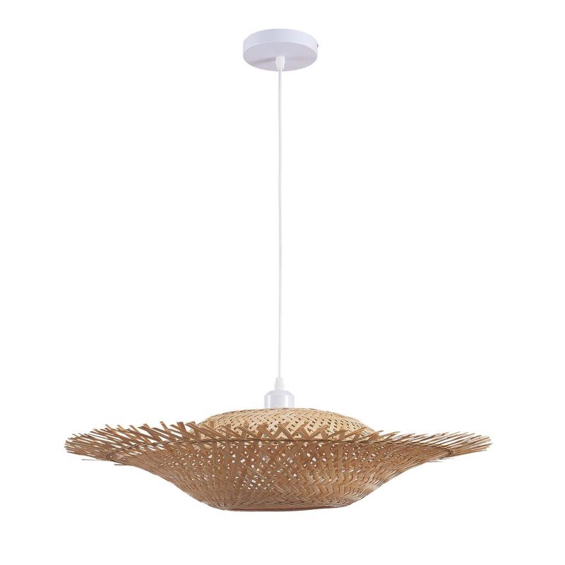 Lampa wisząca Sanico Goldlux barbados 1xE27 naturalna beżowa w stylu boho IP20 - 1 szt.