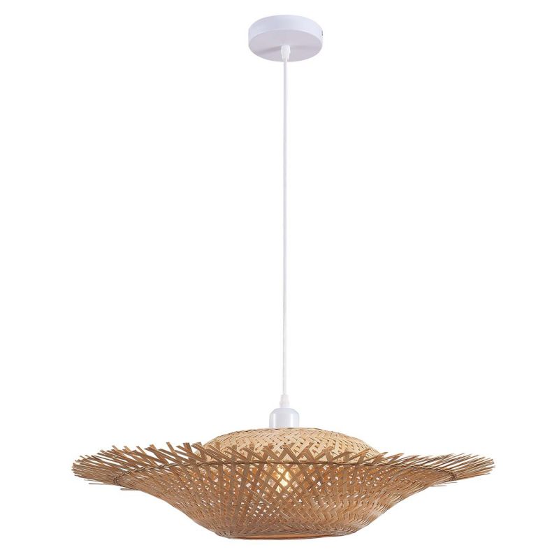Lampa wisząca Sanico Goldlux barbados 1xE27 naturalna beżowa w stylu boho IP20 - 1 szt.