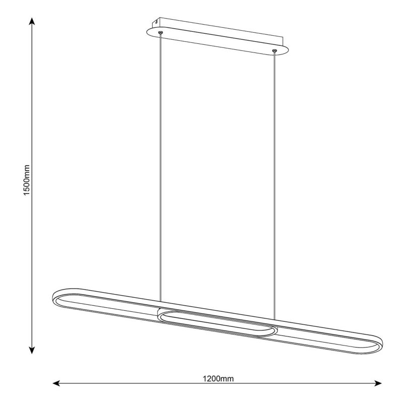 Lampa wisząca Sanico Goldlux cordoba LED 32W czarna 4000K IP20 - 1 szt.