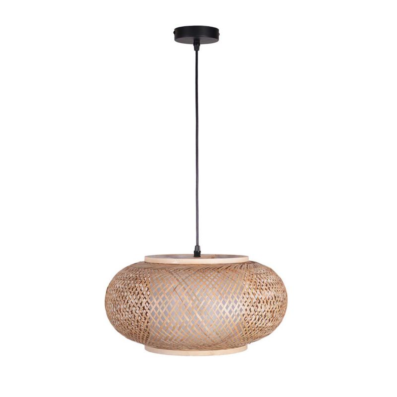 Lampa wisząca Sanico Goldlux emilia 1xE27 naturalna beżowa w stylu boho IP20 - 1 szt.