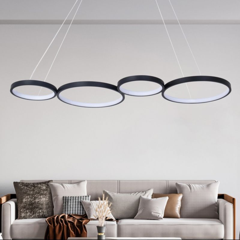 Lampa wisząca Sanico Goldlux  FLAMENCO LED 42W 4000K czarna IP20 - 1 szt.