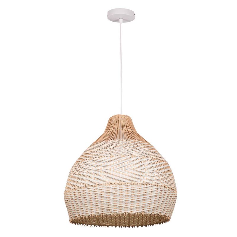Lampa wisząca Sanico Goldlux fuji XL 1xE27 naturalna beżowa w stylu boho IP20 - 1 szt.