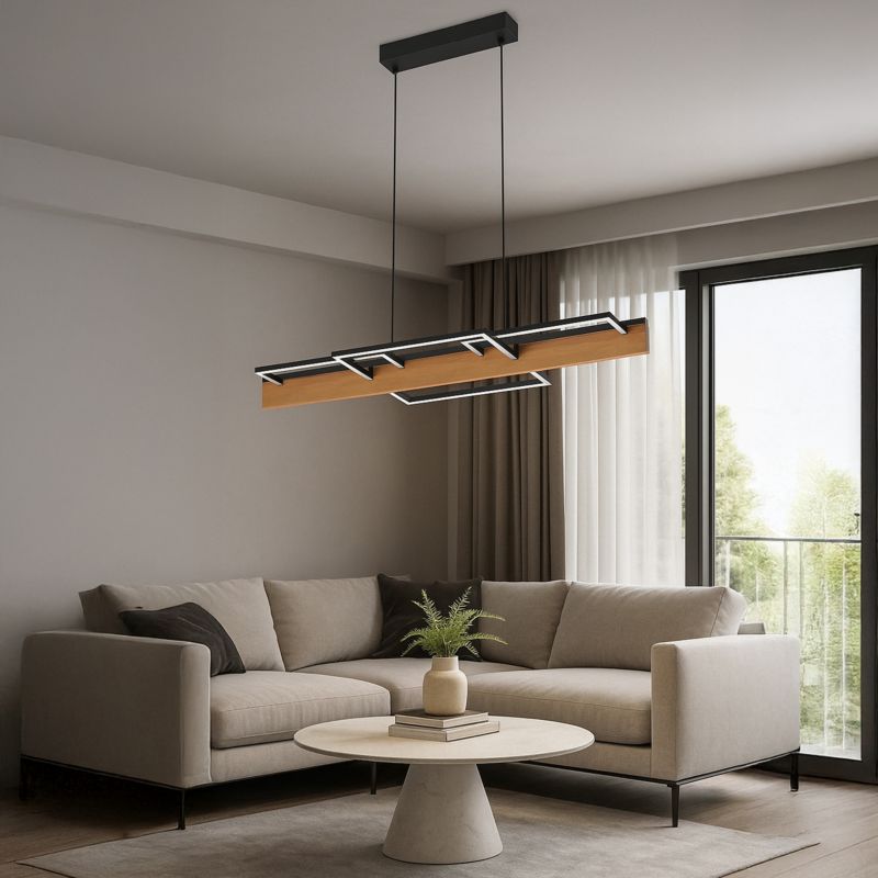 Lampa wisząca Sanico Goldlux larysa LED 35W czarna 4000K IP20 - 1 szt.