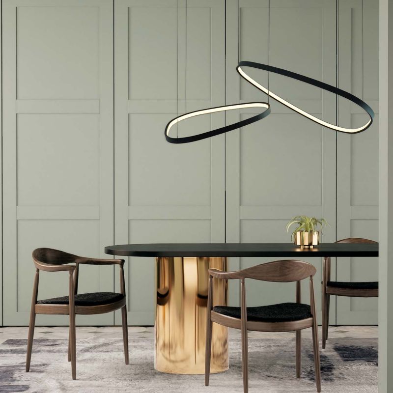 Lampa wisząca Sanico Goldlux LED MICHELLE 48W 113cm 4000K czarna IP20  334091 1 szt.