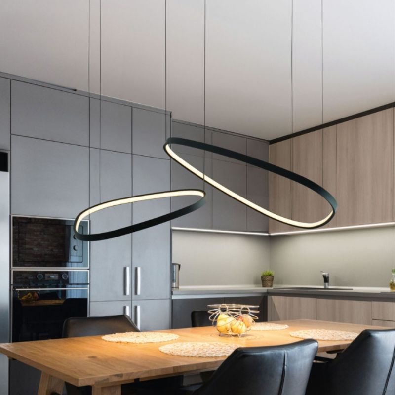 Lampa wisząca Sanico Goldlux LED MICHELLE 48W 113cm 4000K czarna IP20  334091 1 szt.