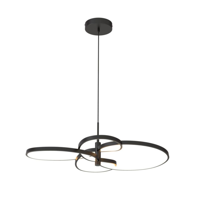 Lampa wisząca Sanico Goldlux  LED RIBBON 4 37W 4000K czarna IP20 - 1 szt.